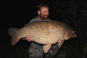 Dave Farmer with a 44lb Common, 1st night back after an 8 month Holiday!!
